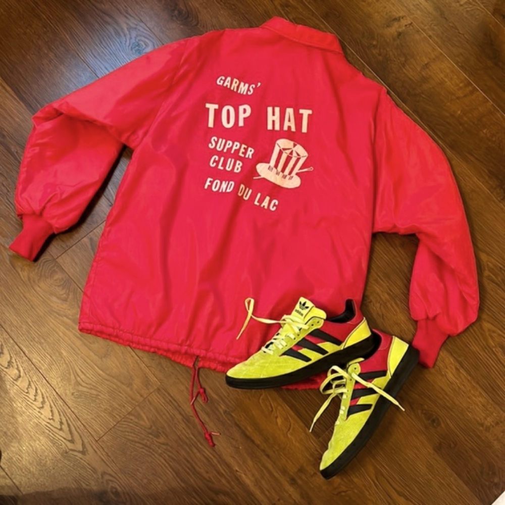 Vintage Aristo Jac Bomber Skateboard Windbreaker Jacket Red Medium